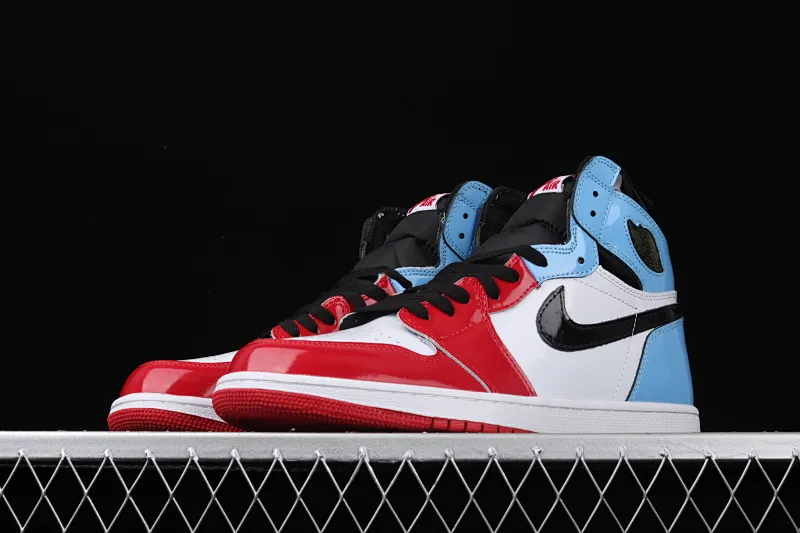 All categories Air Jordan Jordan series basketball shoes Air Jordan 1 High Air Jordan 1 "Fearless" AJ1 Joe 1 high top red and blue patent leather CK5666-100